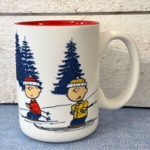 Peanuts‎ Snoopy Charlie Brown Skiing Winter Holiday Coffee Mug NEW